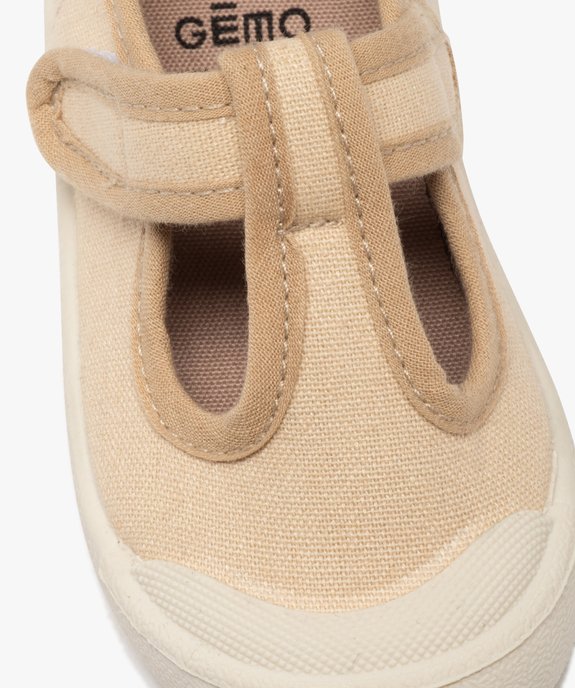  Babies bébé garçon en toile unie fermeture scratch beige vue6 - GEMO 4G BEBE - GEMO