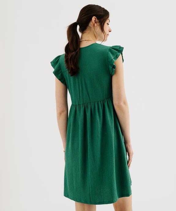 Robe à manches volantées avec taille empire femme vue3 - GEMO(FEMME PAP) - GEMO