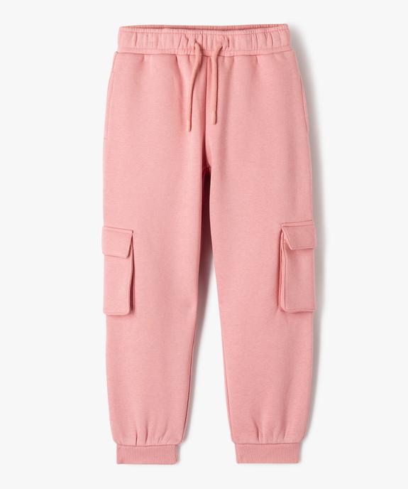 Pantalon de jogging avec poches à rabat fille vue1 - GEMO 4G FILLE - GEMO