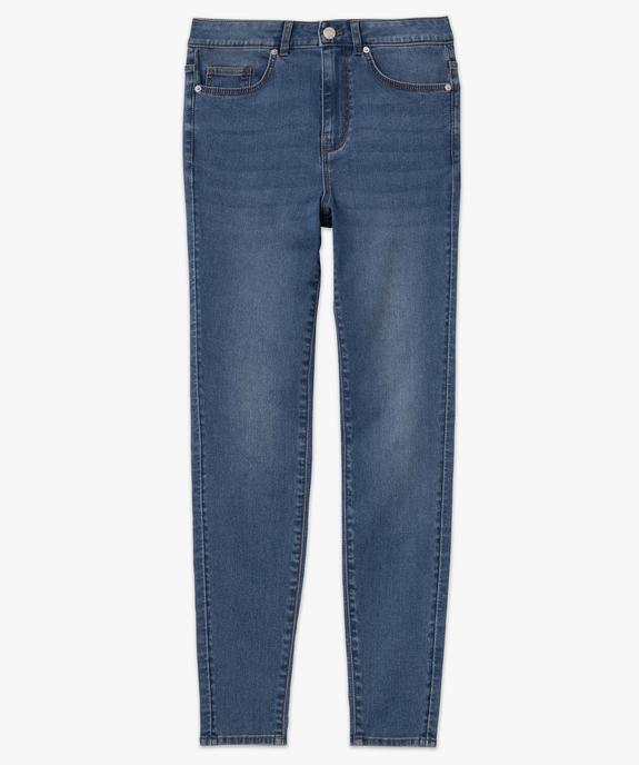Jean femme coupe skinny taille haute vue4 - GEMO 4G FEMME - GEMO