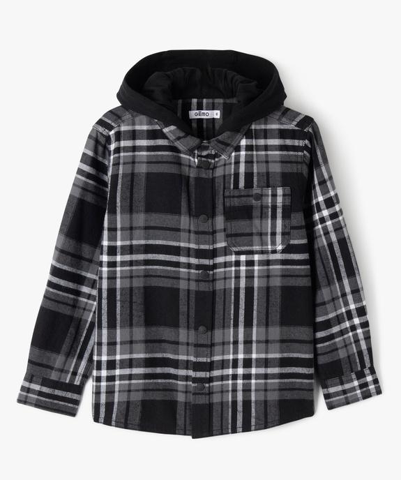 Chemise à carreaux avec capuche garçon vue2 - GEMO (ENFANT) - GEMO
