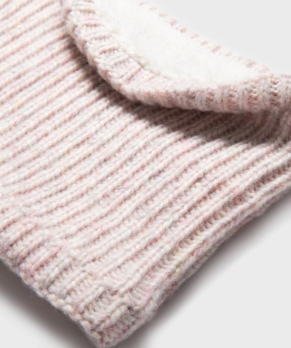 Echarpe tour de cou en maille doublé sherpa fille vue2 - GEMO (ENFANT) - GEMO