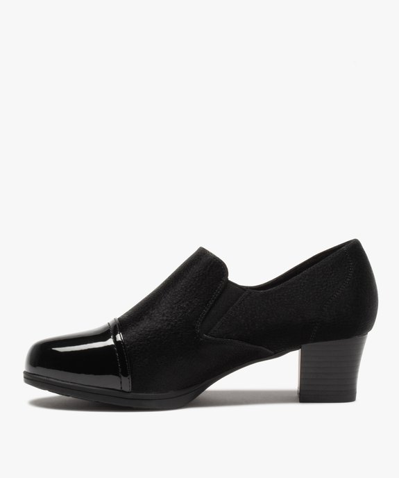 Escarpins femme confort à talon dessus couvrant vue3 - GEMO(URBAIN) - GEMO