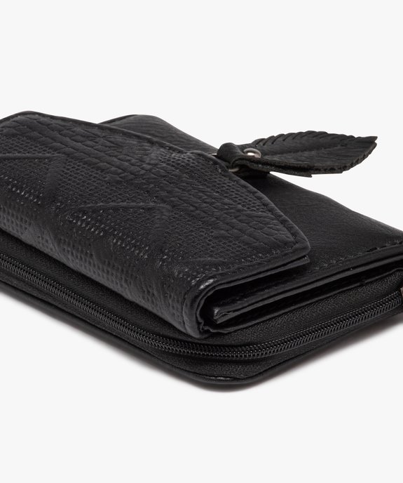 Portefeuille compact avec pampille feuille femme vue2 - GEMO (ACCESS) - GEMO
