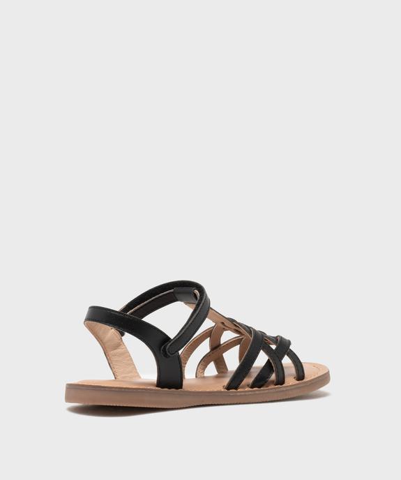 Sandales en cuir avec bride à scratch fille - Lovely Wings vue4 - LOVELY WINGS GEMO FOR GOOD - GEMO