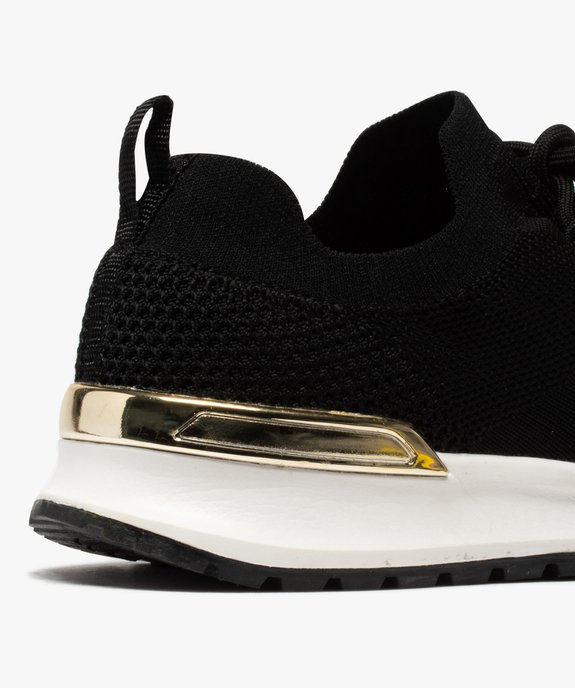 Baskets femme en maille chaussette unies détail métallisé vue6 - GEMO (SPORTSWR) - GEMO