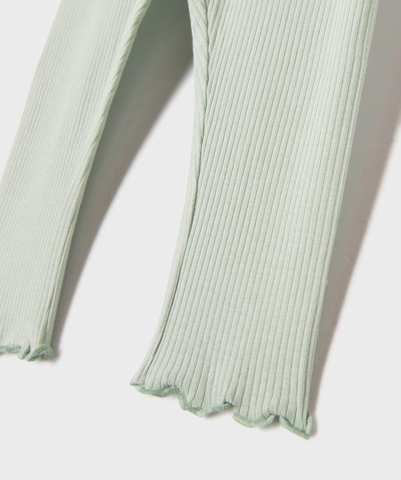 Legging en maille côtelée et finitions froncées bébé fille vue2 - GEMO 4G BEBE - GEMO