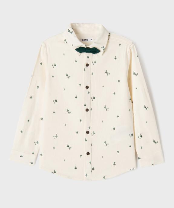 Chemise manches longues imprimée avec nœud papillon garçon vue1 - GEMO (ENFANT) - GEMO