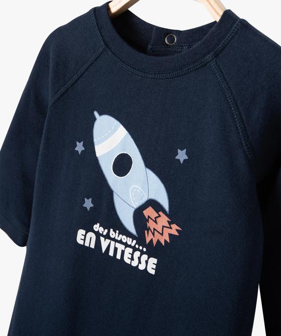 Pyjama bébé sans pieds motif fusée vue2 - GEMO(BB COUCHE) - GEMO