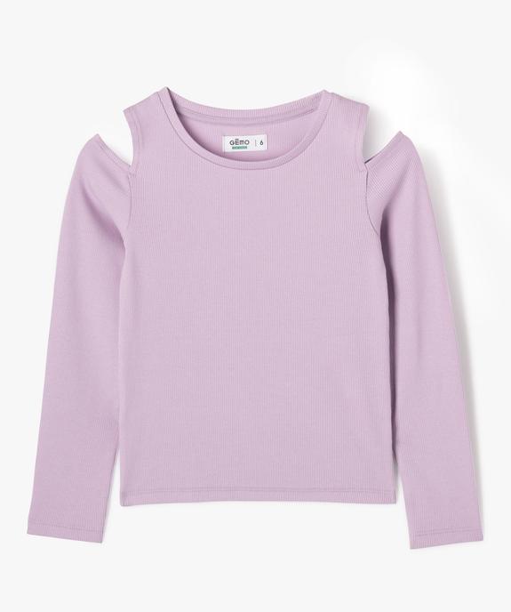 Tee-shirt à manches longues épaules dénudées fille vue2 - GEMO 4G FILLE - GEMO