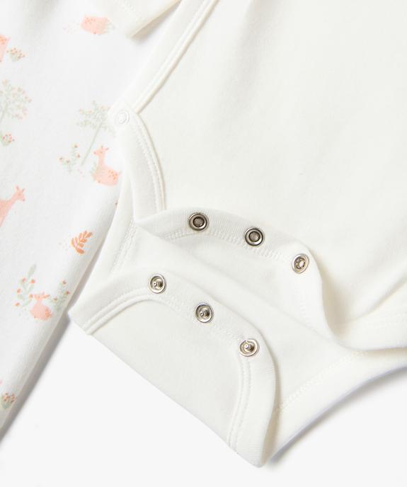 Ensemble de naissance 3 pièces pyjama + body + bavoir vue2 - GEMO 4G BEBE - GEMO