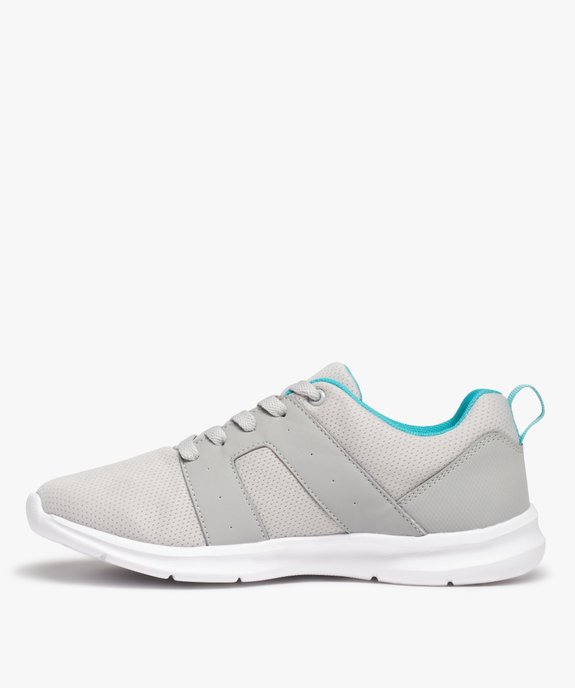 Baskets running en textile uni extralégères femme vue3 - GEMO (SPORTSWR) - GEMO