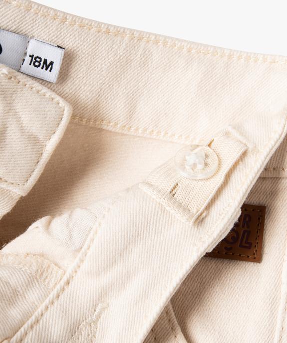 Short slim uni en toile extensible bébé garçon vue3 - GEMO(BEBE DEBT) - GEMO