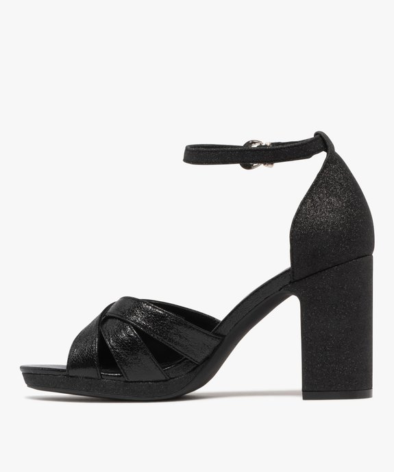Sandales à talon haut brillantes femme vue3 - FOLLOW ME - GEMO