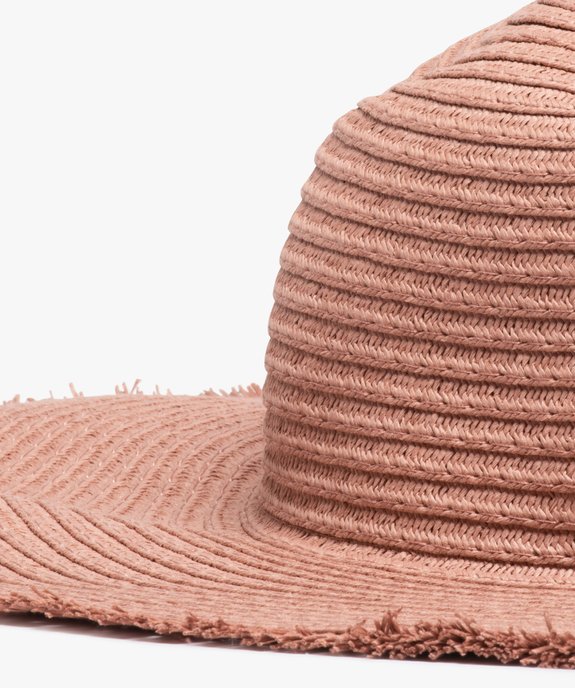 Chapeau femme en paille forme capeline vue2 - GEMO (ACCESS) - GEMO