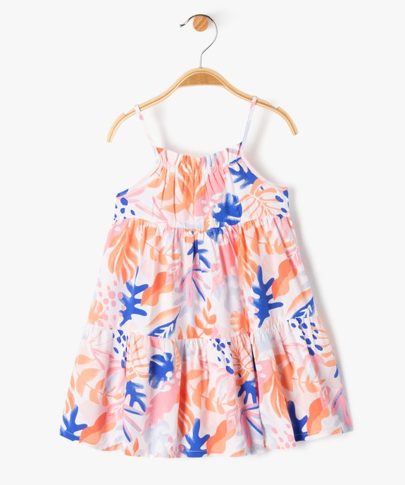 Robe bébé fille à bretelles et motifs vue3 - GEMO(BEBE DEBT) - GEMO