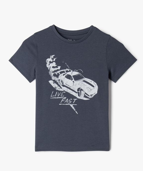 Tee-shirt manches courtes en coton imprimé garçon vue1 - GEMO 4G GARCON - GEMO