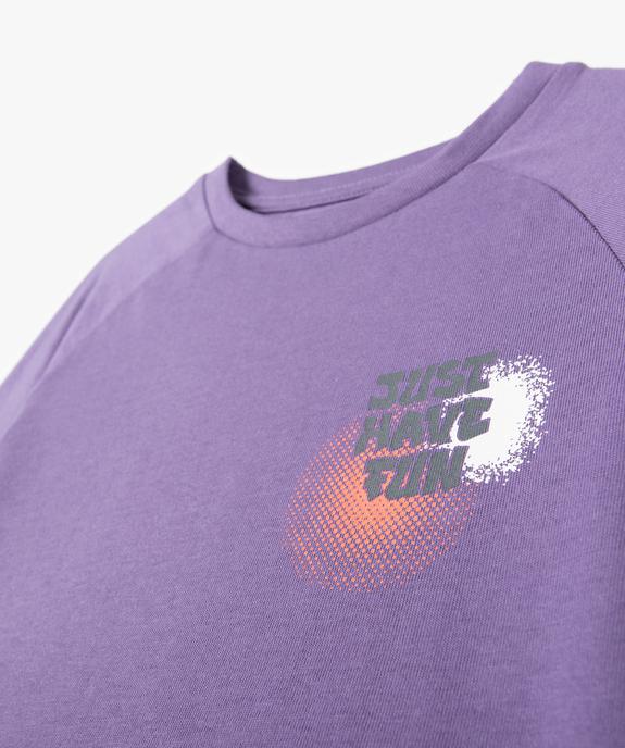 Tee-shirt garçon à manches courtes avec motif streetwear au dos vue2 - GEMO 4G GARCON - GEMO