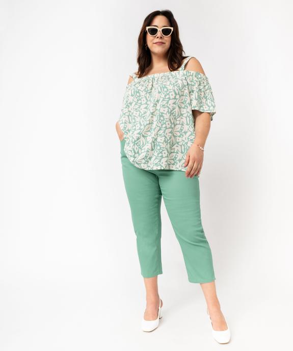 Blouse à bretelles et col Bardot femme grande taille vue5 - GEMO 4G GT - GEMO