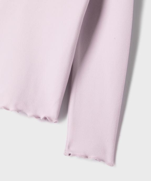 Tee-shirt manches longues chaud finitions froncées fille vue3 - GEMO (ENFANT) - GEMO