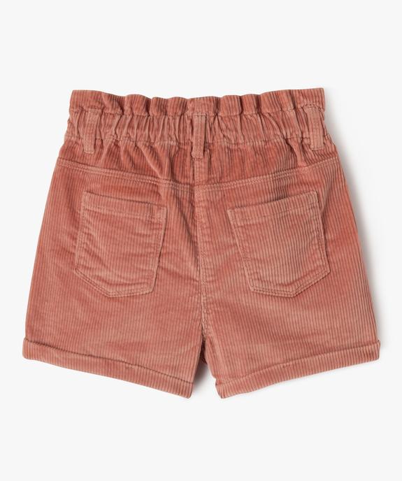 Short en velours côtelé fille vue3 - GEMO (ENFANT) - GEMO