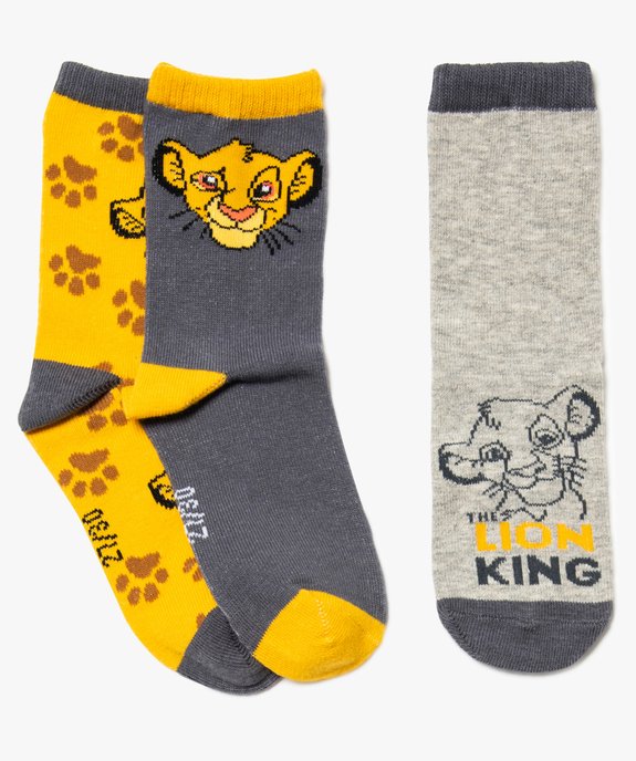 Chaussettes garçon tige haute (lot de 3) - Le Roi Lion vue1 - ROI LION - GEMO