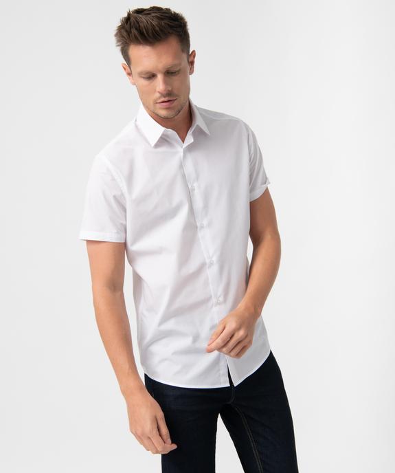 Chemise homme unie à manches courtes - Repassage facile vue1 - GEMO (HOMME) - GEMO