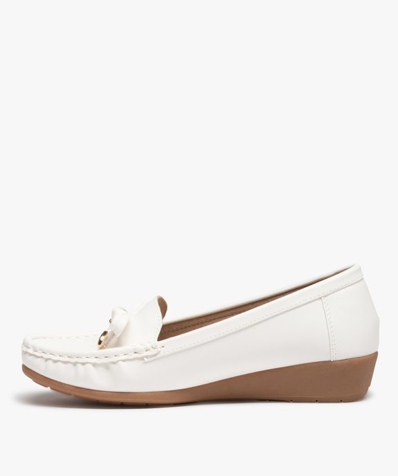 Mocassins confort unis à talon compensé femme vue3 - G'FLEX - GEMO