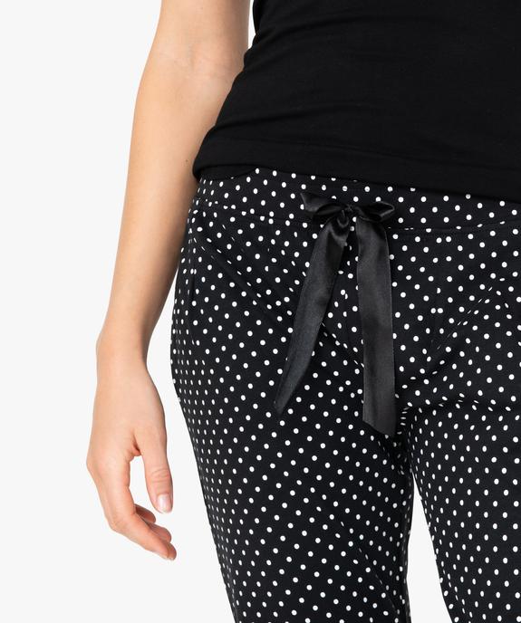 Pantalon de pyjama femme avec bas resserrés vue2 - GEMO(HOMWR FEM) - GEMO