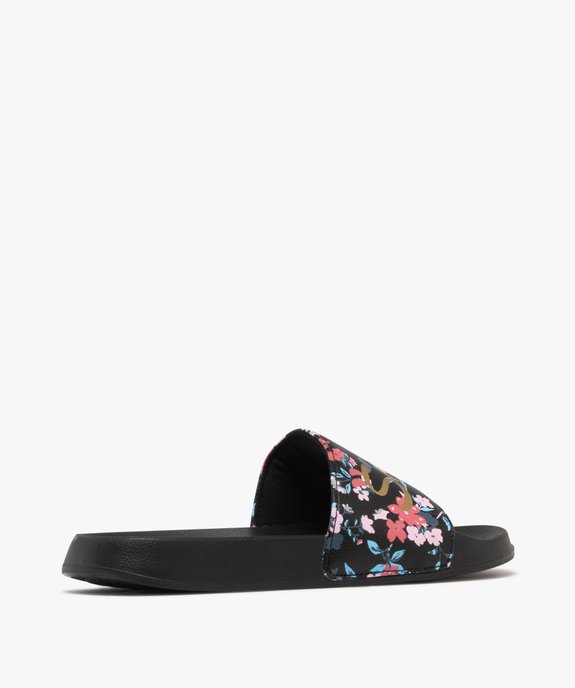 Mules de piscine imprimé fleuri à bandeau moussé femme  vue4 - GEMO (PLAGE) - GEMO