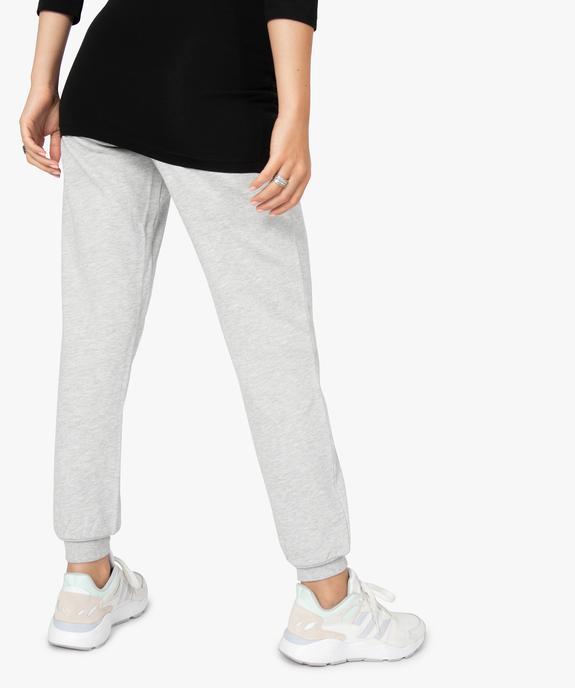 Pantalon de jogging de grossesse taille haute chiné vue3 - GEMO (MATER) - GEMO