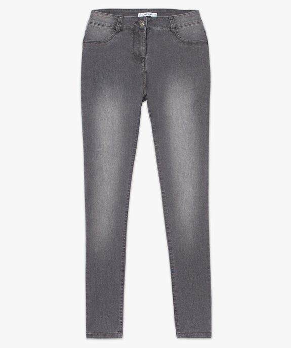 Jean skinny taille basse en stretch 4 poches vue4 - FOLLOW ME - GEMO