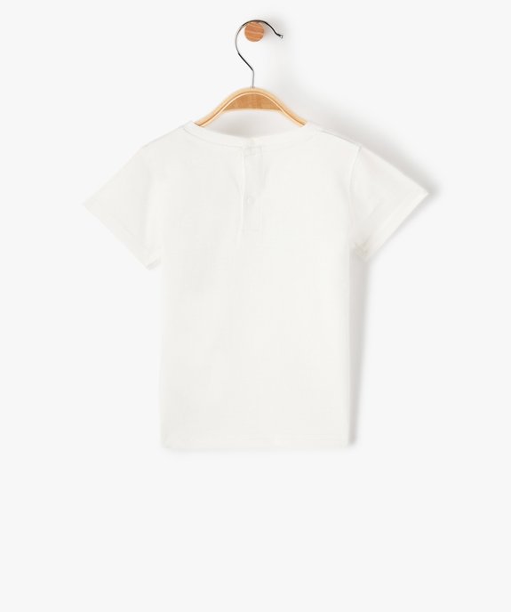 Tee-shirt bébé garçon à manches courtes et message vue3 - GEMO(BEBE DEBT) - GEMO