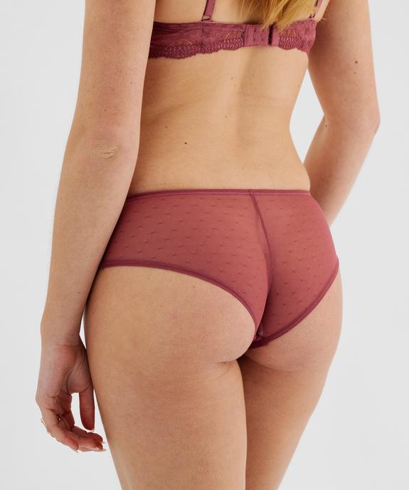 Shorties en dentelle et tulle femme (lot de 2) vue3 - GEMO(HOMWR FEM) - GEMO