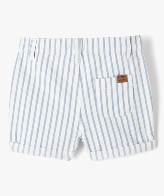 Bermuda bébé garçon en toile de coton vue3 - GEMO(BEBE DEBT) - GEMO