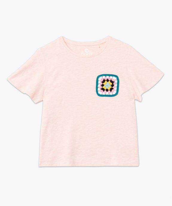 Tee-shirt à manches courtes papillon et poche en crochet femme - Camps United vue4 - CAMPS UNITED - GEMO