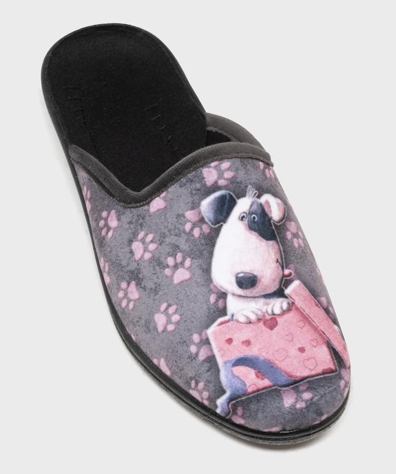 Chaussons mules avec motif chien femme vue5 - G'FLEX GEMO FOR GOOD - GEMO