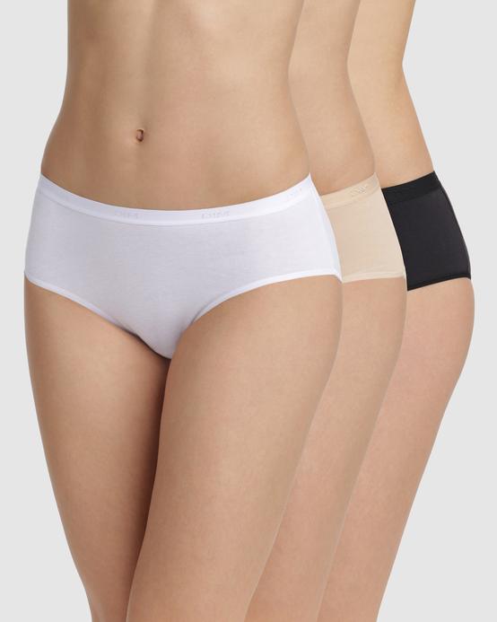 Boxers unis en coton stretch pour femme (lot de 3) - Dim vue1 - DIM - GEMO