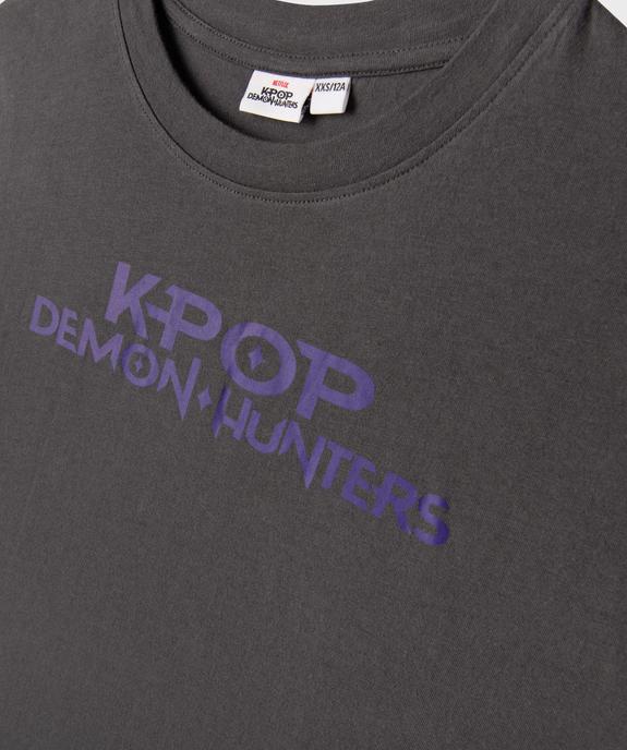 Tee-shirt manches courtes avec motif devant et dos fille - K-Pop Demon Hunters vue2 - KPOP DEMON HUNTERS - GEMO