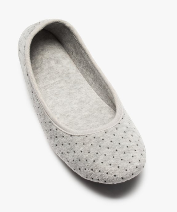 Chaussons femme ballerines souples en velours ras vue5 - GEMO(HOMWR FEM) - GEMO