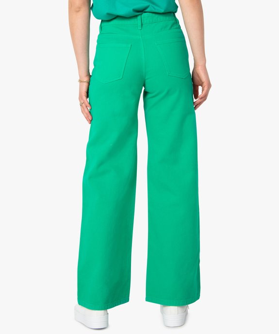 Jean femme coupe large taille haute vue3 - GEMO(FEMME PAP) - GEMO