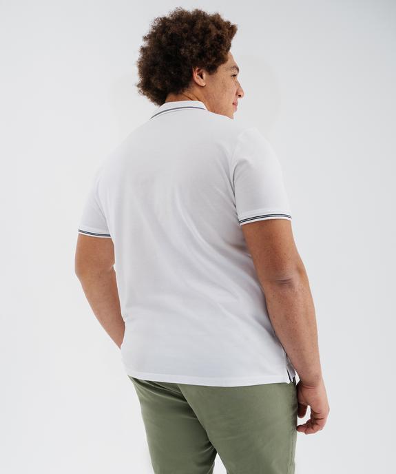 Polo à manches courtes et finitions fantaisie homme vue17 - GEMO 4G HOMME - GEMO