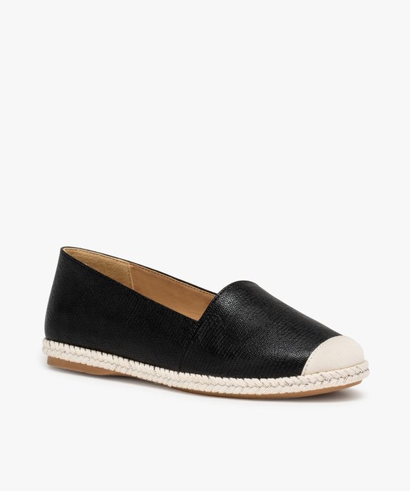 Ballerines femme style espadrilles en toile brillante vue2 - GEMO(URBAIN) - GEMO