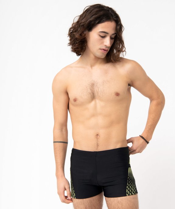 Maillot de bain homme forme boxer avec motifs colorés vue1 - GEMO (PLAGE) - GEMO