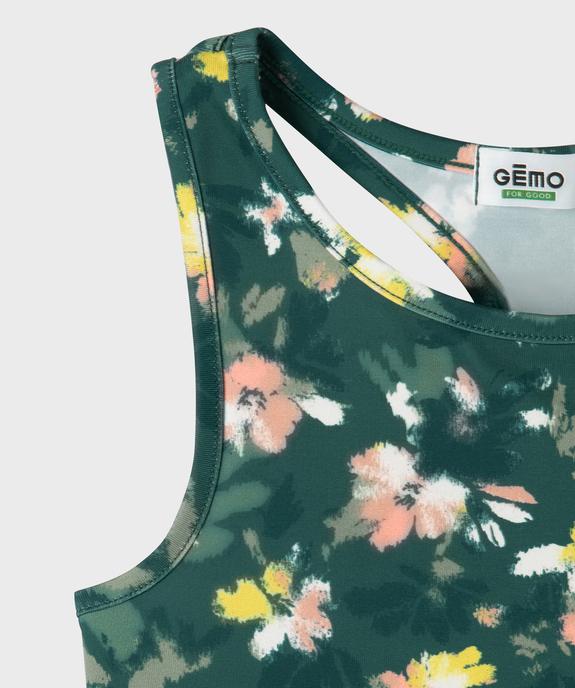 Débardeur de sport court à dos fantaisie fille vue2 - GEMO 4G FILLE - GEMO