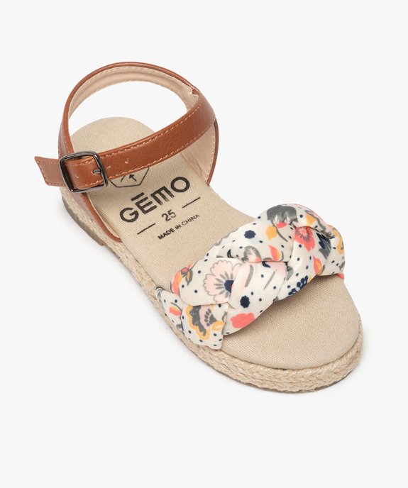 Sandales fille tresse textile et fermeture à boucle vue5 - GEMO (ENFANT) - GEMO
