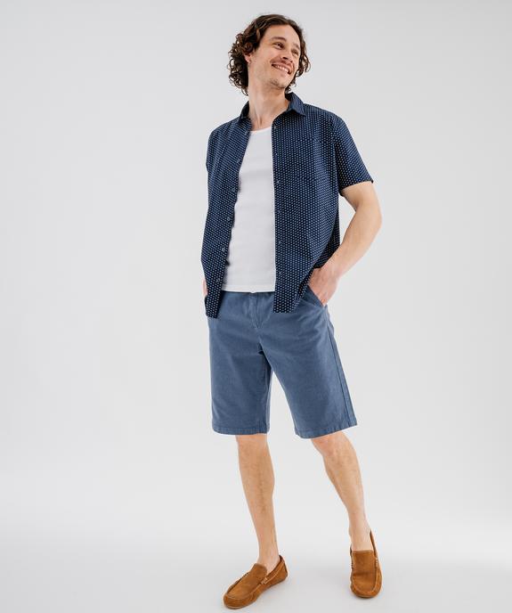 Chemise à manches courtes à motifs fleuris coupe regular homme vue5 - GEMO 4G HOMME - GEMO