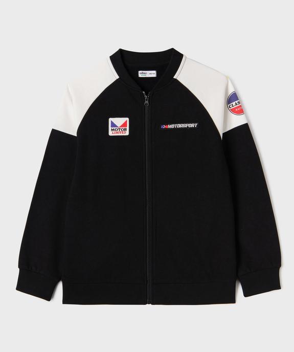 Sweat zippé à manches raglan look sport automobile garçon vue1 - GEMO 4G GARCON - GEMO