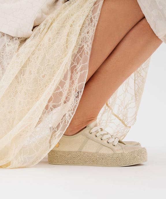 Baskets en toile à semelle plateforme en corde femme - LuluCastagnette vue7 - LULUCASTAGNETTE - GEMO