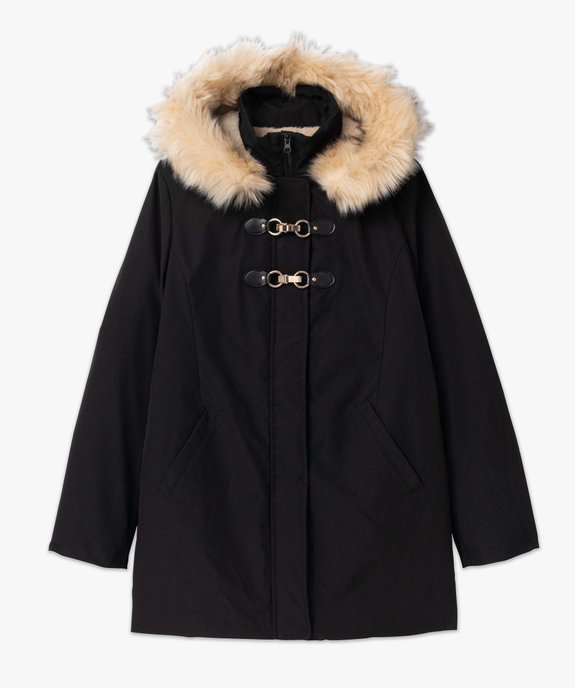 Parka femme avec capuche doublée vue4 - GEMO 4G FEMME - GEMO